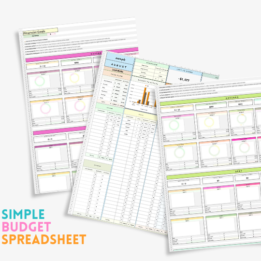 Simple Budget Planner Spreadsheet for Google Sheets