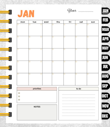 My Monthly Planner – Digital Download